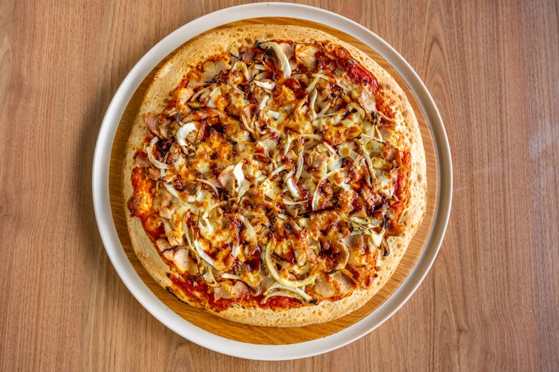 BBQ chicken pizza