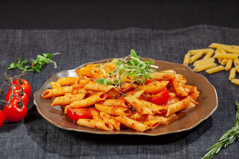 Baked penne pasta